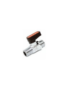 Zawór kulowy Ghilux mini R 1/4 GZ - G 1/8 GZ PN20, gwintowany, mosiądz niklowany, PTFE/NBR | Hydraulika | Eshop Dopak | Wszystko
