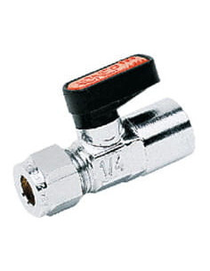 Zawór kulowy Ghilux mini do rurki Cu 14 mm PN20, gwintowany, mosiądz niklowany, PTFE/NBR | Hydraulika | Eshop Dopak | Wszystko d