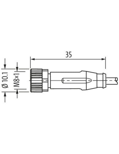 M8 żeński 0° na kabel, ekranowany 7000-08963-1530500 | Przewody i Złącza | Eshop Dopak | Wszystko dla Przemysłu