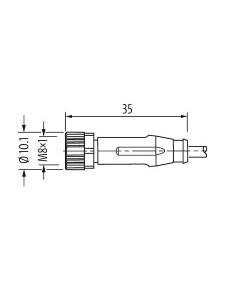 M8 żeński 0° na kabel, ekranowany 7000-08963-1530500 | Przewody i Złącza | Eshop Dopak | Wszystko dla Przemysłu