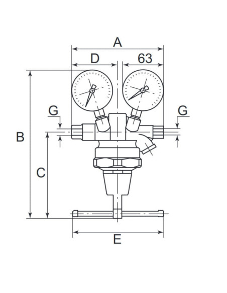 Reduktor wysokociśnieniowy p max200bar, G 1/4"w, 1-50bar | Pneumatyka | Eshop Dopak | Wszystko dla Przemysłu