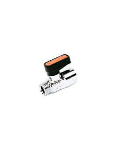 Zawór kulowy Ghilux mini G 1/4 GZ - G 1/4 GW, PN20 gwintowany, mosiądz niklowany, PTFE /NBR | Hydraulika | Eshop Dopak | Wszystk