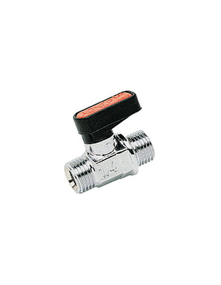 Zawór kulowy Ghilux mini G 1/2 GZ - G 1/2 GZ, PN20 gwintowany, mosiądz niklowany, PTFE /NBR | Hydraulika | Eshop Dopak | Wszystk