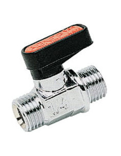 Zawór kulowy Ghilux mini G 1/8 GZ - G 1/4 GZ, PN20 gwintowany, mosiądz niklowany, PTFE /NBR | Hydraulika | Eshop Dopak | Wszystk