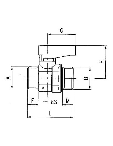 Zawór kulowy Ghilux mini G 3/8 GZ - G 1/4 GZ, PN20 gwintowany, mosiądz niklowany, PTFE /NBR | Hydraulika | Eshop Dopak | Wszystk