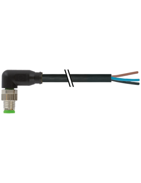 Konektor M8 męski, kątowy na wolny kabel 7000-08021-6300500 | Przewody i Złącza | Eshop Dopak | Wszystko dla Przemysłu
