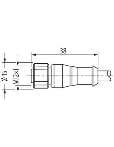Złącze żeńskie M12 łączy się z kablem V4A 7004-12221-6342500 | Przewody i Złącza | Eshop Dopak | Wszystko dla Przemysłu