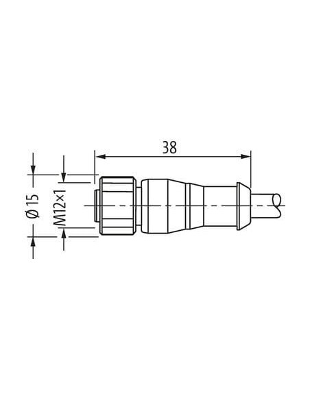 Złącze żeńskie M12 łączy się z kablem V4A 7004-12221-6342500 | Przewody i Złącza | Eshop Dopak | Wszystko dla Przemysłu