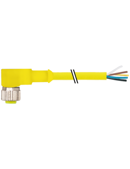 M12 żeńskie 90° do kabla AIDA 7357-12361-0580200 | Przewody i Złącza | Eshop Dopak | Wszystko dla Przemysłu