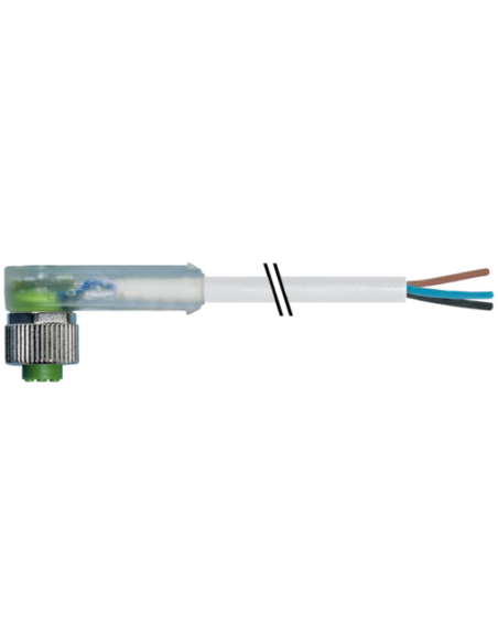 M12 żeńskie 90° do diody LED i przewodu 7000-12381-3051000 | Przewody i Złącza | Eshop Dopak | Wszystko dla Przemysłu