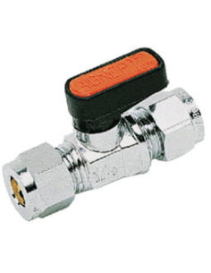 Zawór kulowy Ghilux mini pod rurki Cu 14-12 mm, PN20 mosiądz niklowany PTFE/NBR | Hydraulika | Eshop Dopak | Wszystko dla Przemy