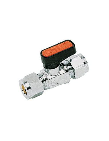 Zawór kulowy Ghilux mini pod rurki Cu 15-12 mm, PN20 mosiądz niklowany PTFE/NBR | Hydraulika | Eshop Dopak | Wszystko dla Przemy