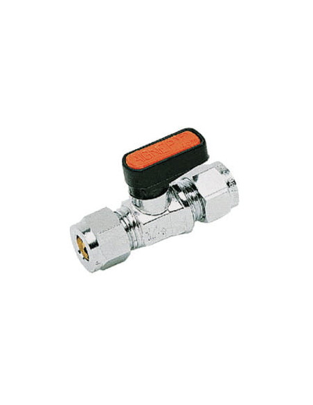Zawór kulowy Ghilux mini pod rurki Cu 15-12 mm, PN20 mosiądz niklowany PTFE/NBR | Hydraulika | Eshop Dopak | Wszystko dla Przemy