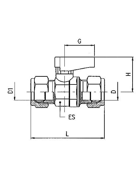Zawór kulowy Ghilux mini pod rurki Cu 18 mm, PN20 mosiądz niklowany PTFE/NBR | Hydraulika | Eshop Dopak | Wszystko dla Przemysłu