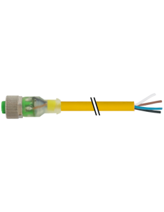 M12 żeńskie 0° kod A. z kabel 3LED 7000-12231-0340500 | Przewody i Złącza | Eshop Dopak | Wszystko dla Przemysłu