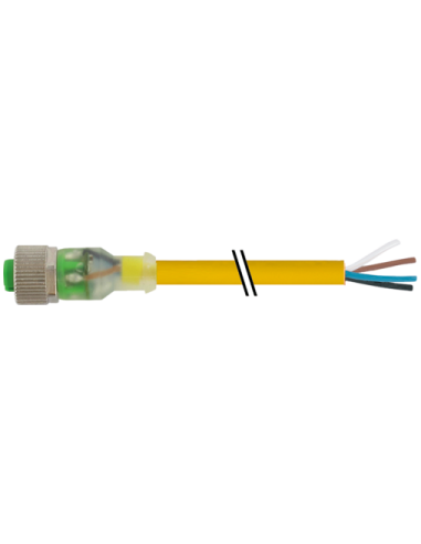 M12 żeńskie 0° kod A. z kabel 3LED 7000-12231-0340500 | Przewody i Złącza | Eshop Dopak | Wszystko dla Przemysłu