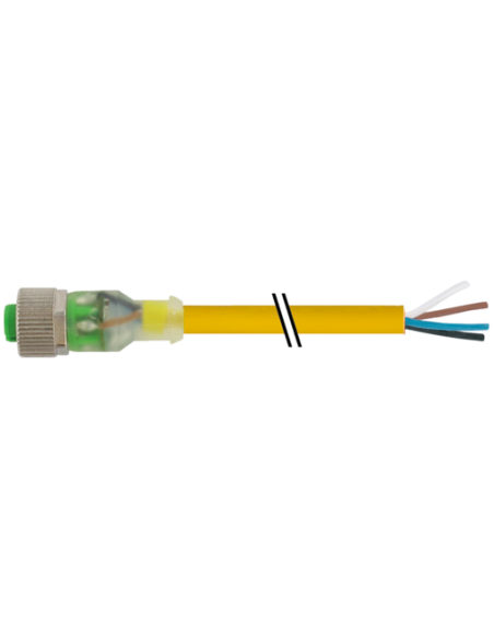 M12 żeńskie 0° kod A. z kabel 3LED 7000-12231-0340500 | Przewody i Złącza | Eshop Dopak | Wszystko dla Przemysłu