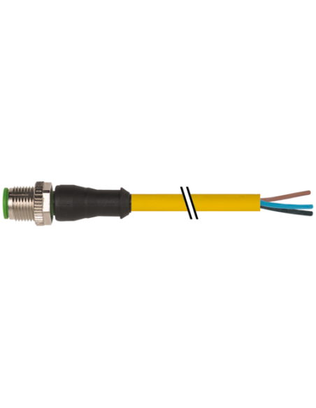 M12 damski 0° kod A. z kabel 7000-12001-0330060 | Przewody i Złącza | Eshop Dopak | Wszystko dla Przemysłu