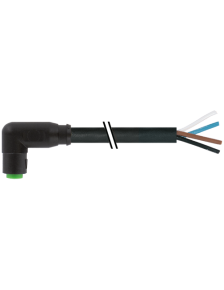 Złącze zatrzaskowe M8 żeńskie 90° z kablem 7000-08261-6110300 | Przewody i Złącza | Eshop Dopak | Wszystko dla Przemysłu