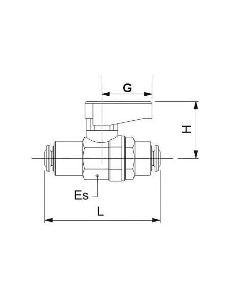Zawór kulowy wtykowy Ghilux mini do węża fi 12 mm, PN20 mosiądz niklowany PTFE/NBR | Hydraulika | Eshop Dopak | Wszystko dla Prz