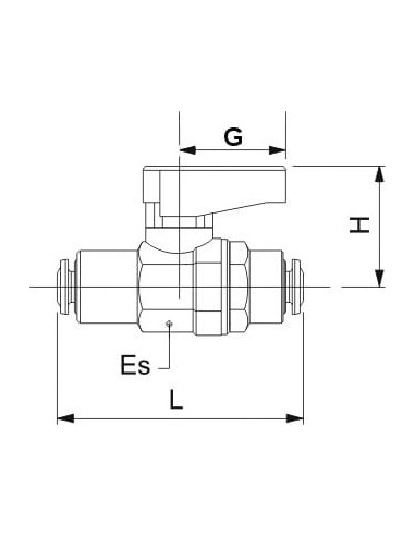 Zawór kulowy wtykowy Ghilux mini do węża fi 4 mm, PN20 mosiądz niklowany PTFE/NBR | Hydraulika | Eshop Dopak | Wszystko dla Prze