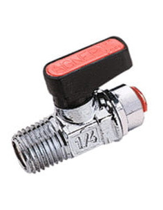 Zawór kulowy Ghilux mini wtykowy do węża fi 6 mm R 1/4 GZ, PN20 mosiądz niklowany, PTFE/NBR | Hydraulika | Eshop Dopak | Wszystk