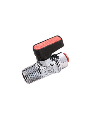 Zawór kulowy Ghilux mini wtykowy do węża fi 8 mm R 1/4 GZ, PN20 mosiądz niklowany, PTFE/NBR | Hydraulika | Eshop Dopak | Wszystk