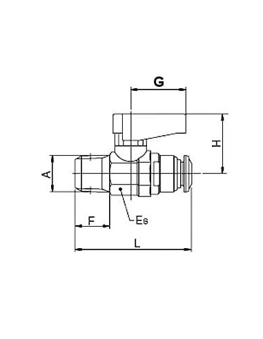 Zawór kulowy Ghilux mini wtykowy do węża fi 8 mm R 1/8 GZ, PN20 mosiądz niklowany, PTFE/NBR | Hydraulika | Eshop Dopak | Wszystk