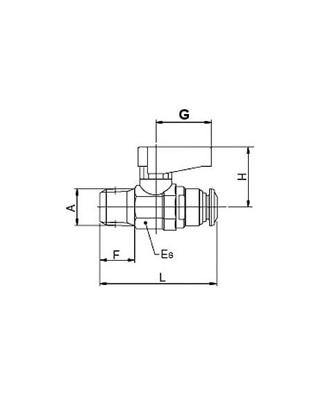 Zawór kulowy Ghilux mini wtykowy do węża fi 8 mm R 1/8 GZ, PN20 mosiądz niklowany, PTFE/NBR | Hydraulika | Eshop Dopak | Wszystk