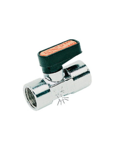 Zawór kulowy Ghilux mini z odpowietrzeniem G 1/8 GW, PN20 mosiądz niklowany PTFE/NBR | Hydraulika | Eshop Dopak | Wszystko dla P
