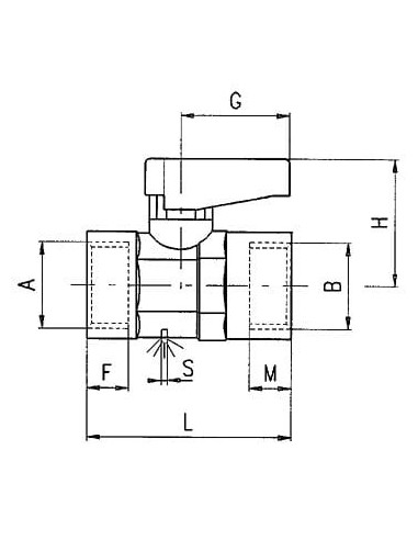 Zawór kulowy Ghilux mini z odpowietrzeniem G 1/8 GW, PN20 mosiądz niklowany PTFE/NBR | Hydraulika | Eshop Dopak | Wszystko dla P