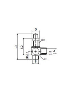 Zawór dławiąco-zwrotny do siłowników, G1/8, 316L, FKM | Hydraulika | Eshop Dopak | Wszystko dla Przemysłu 2