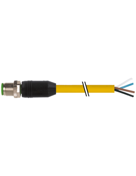M12 męski 0° na kabel 7700-12021-1500200 | Przewody i Złącza | Eshop Dopak | Wszystko dla Przemysłu