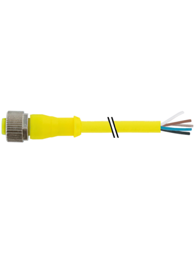 Konektor M12 żeński 0° do wolnego kabla kablowego, AIDA 7030-12241-1270300 | Przewody i Złącza | Eshop Dopak | Wszystko dla Prze