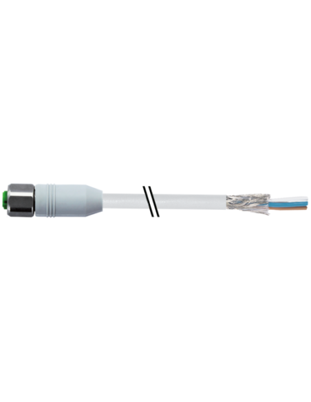Kabel M12 żeńskie 0° do kabla F&B 7014-13221-2031000 | Przewody i Złącza | Eshop Dopak | Wszystko dla Przemysłu
