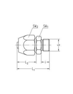 Złączka skręcana do węży gumowych i PCV G 1/4 GZ, do węża fi 15x9 mm, aluminium 2
