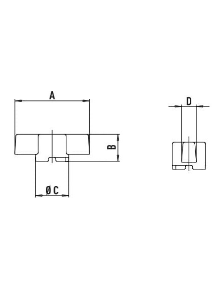 Rączka motylkowa typu T do zaworów Aster Galaxy 3/4-1 (1-1 1/4-EF) | Hydraulika | Eshop Dopak | Wszystko dla Przemysłu
