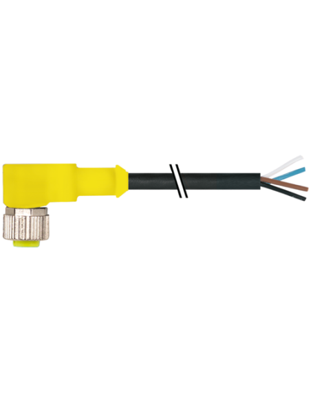 M12 żeńskie 90° do przewodu AIDA 7030-12341-6340500 | Przewody i Złącza | Eshop Dopak | Wszystko dla Przemysłu