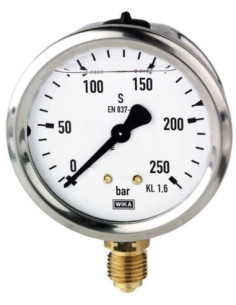Manometr glicerynowy radialny 0-6 bar, M20x1,5, 100 mm | Przyrządy Pomiarowe | Eshop Dopak | Wszystko dla Przemysłu