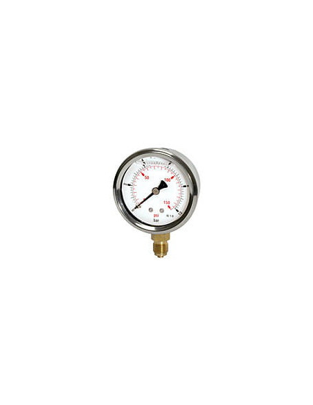 Manometr glicerynowy radialny 0-16 bar, G 1/2, 100 mm | Przyrządy Pomiarowe | Eshop Dopak | Wszystko dla Przemysłu