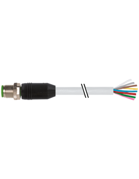 M12 męski 0° na kabel 7700-17001-U2H0150 | Przewody i Złącza | Eshop Dopak | Wszystko dla Przemysłu