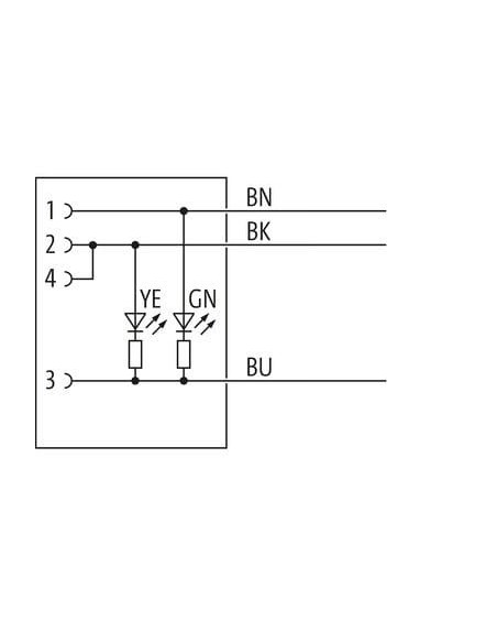 Konektor M12 żeński, prosty z LED, z wolnym kablem 7000-12281-2330300 | Przewody i Złącza | Eshop Dopak | Wszystko dla Przemysłu