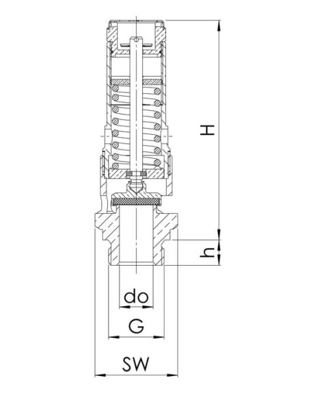 Zawór bezpieczeństwa 22 bar DN20 G 3/4 GZ, gwintowany, mosiądz | Pneumatyka | Eshop Dopak | Wszystko dla Przemysłu