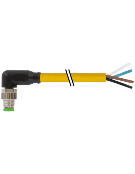 Złącze męskie M8 90° na kabel 7000-08031-0311000 | Przewody i Złącza | Eshop Dopak | Wszystko dla Przemysłu