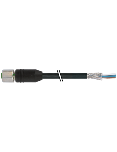 Kabel M12 żeńskie 0° do kabla V4A 7004-19341-7060300 | Przewody i Złącza | Eshop Dopak | Wszystko dla Przemysłu