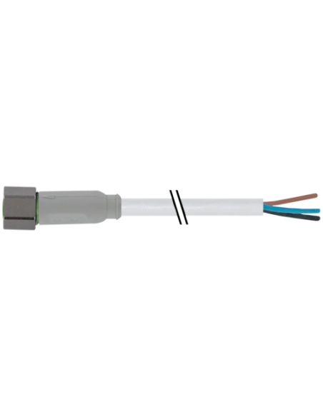 Konektor M8 żeński, prosty z wolnym kablem 7014-08041-2100300 | Przewody i Złącza | Eshop Dopak | Wszystko dla Przemysłu