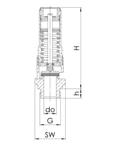 Zawór bezpieczeństwa 7 bar DN8 G 1/4 GZ, gwintowany, mosiądz | Pneumatyka | Eshop Dopak | Wszystko dla Przemysłu 2