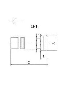 Króciec szybkozłącza DN 12 mm GZ 3/4, UNI ISO 6150 B-17 | Przewody i Złącza | Eshop Dopak | Wszystko dla Przemysłu