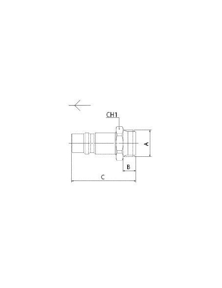 Króciec szybkozłącza DN 12 mm GZ 3/4, UNI ISO 6150 B-17 | Przewody i Złącza | Eshop Dopak | Wszystko dla Przemysłu