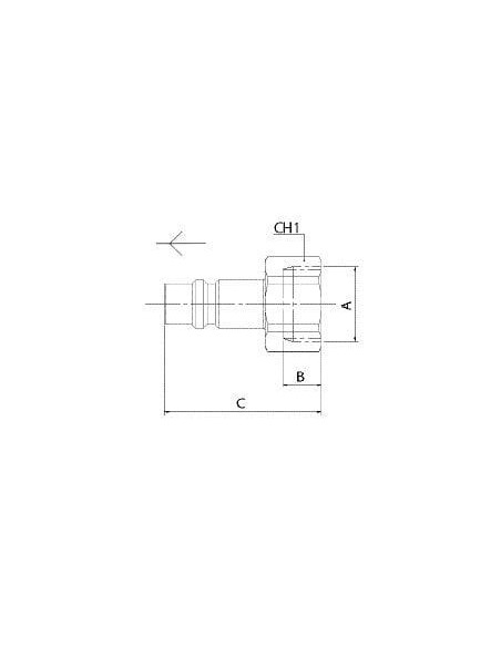 Króciec szybkozłącza DN12 mm GW 3/4, UNI ISO 6150 B-17 | Przewody i Złącza | Eshop Dopak | Wszystko dla Przemysłu